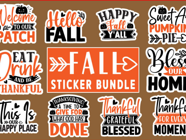 Fall sticker bundle 15 design