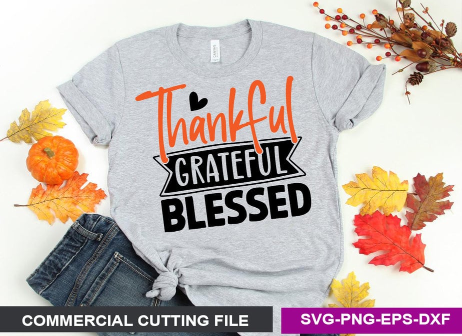 Thankful grateful blessed SVG - Buy t-shirt designs