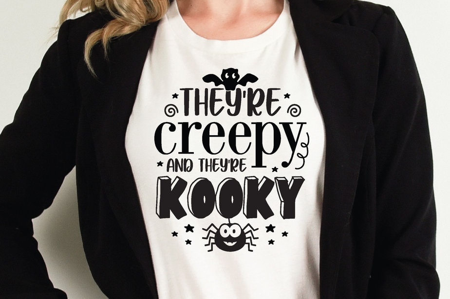 they're creepy and they're kooky t shirt graphic design,Halloween t