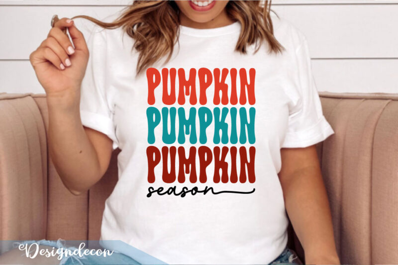 Retro Fall Autumn Sublimation SVG T-shirt Bundle