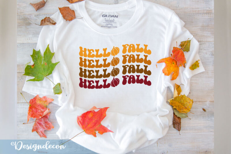 Retro Fall Autumn Sublimation SVG T-shirt Bundle