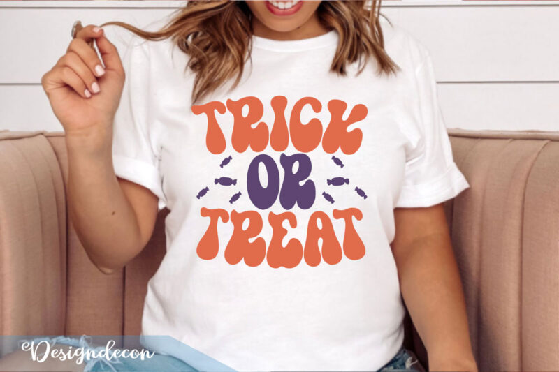 Retro Halloween PNG Sublimation T-shirt Designs Bundle