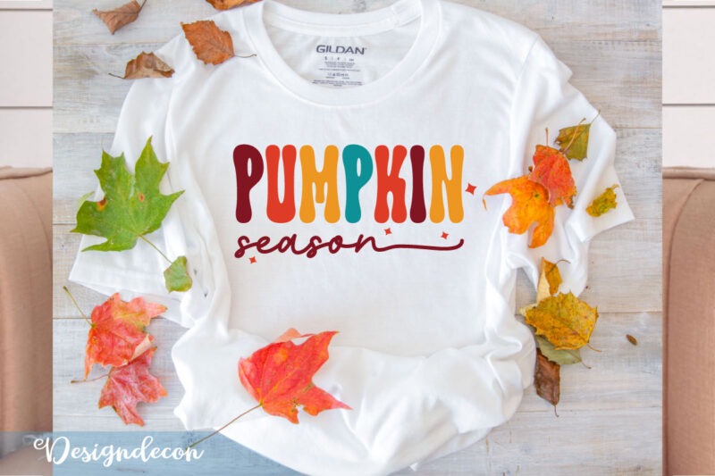 Retro Fall Autumn Sublimation SVG T-shirt Bundle