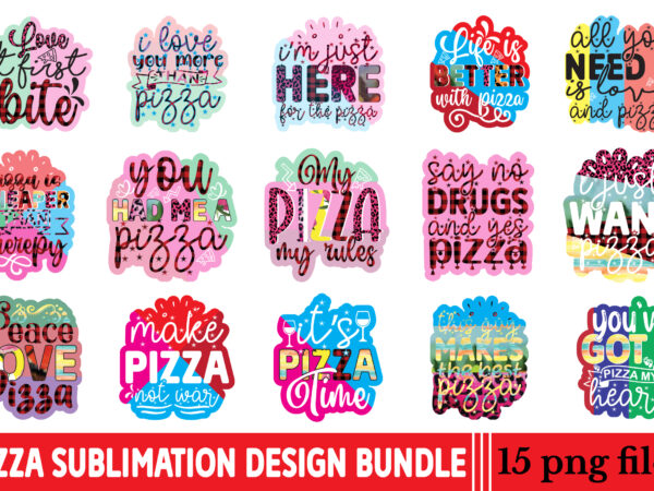 Pizza sublimation design bundle