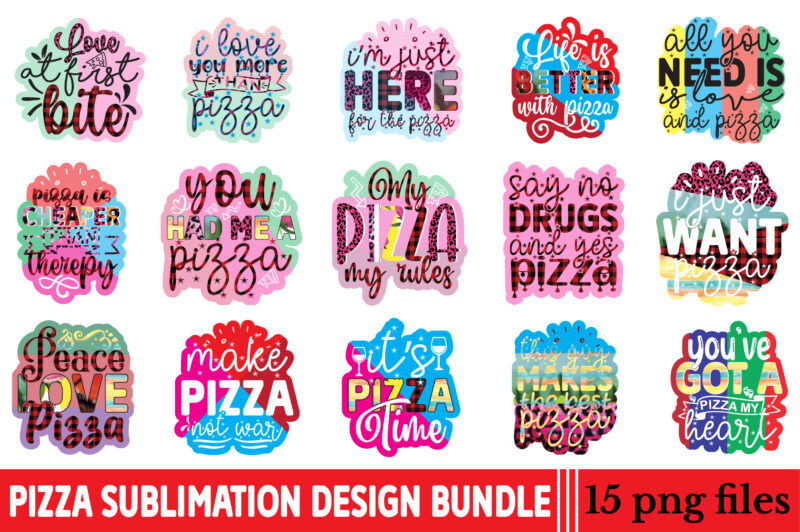 Pizza Sublimation Design Bundle