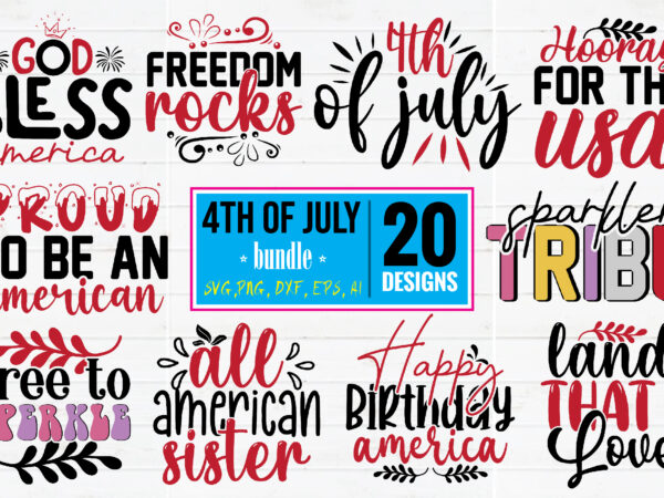 4th july svg quotes designs bundle