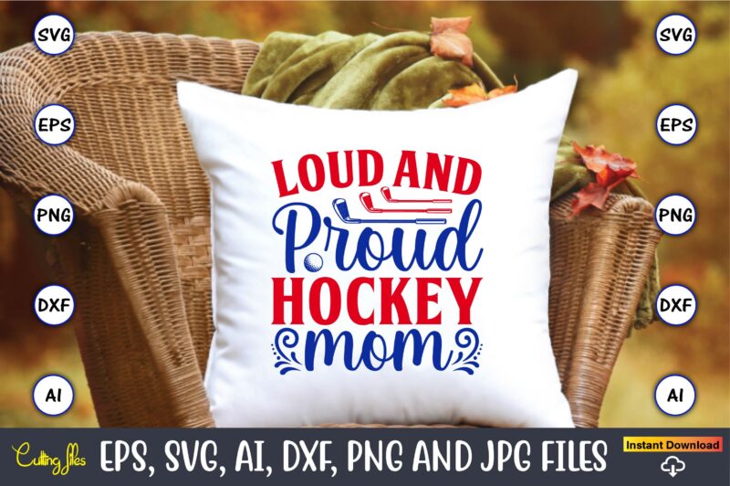 Hockey MOM throw pillow