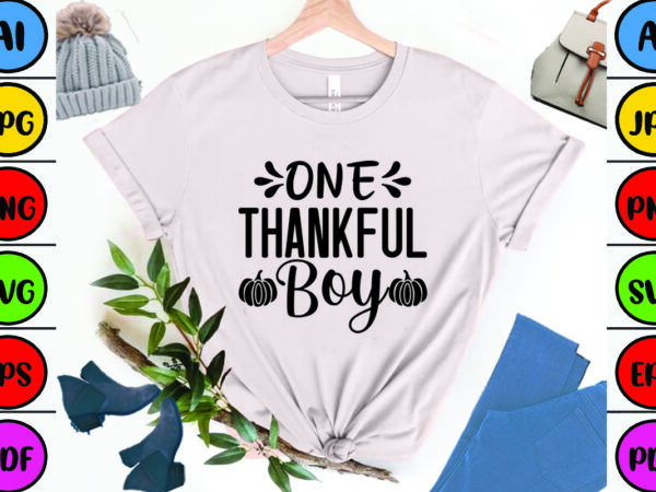 One thankful boy t shirt design online