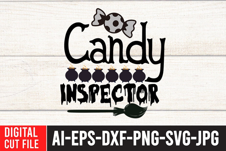 Candy inspector SVG Cut File , Halloween SVG Design , Halloween SVG