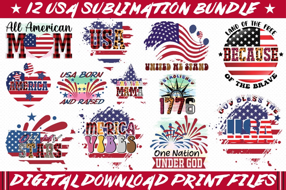 American Sublimation Bundle 4th of July - Buy t-shirt designs