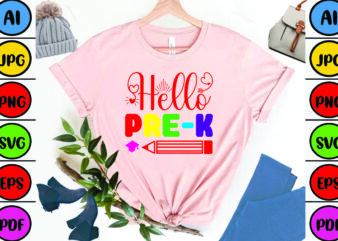 Hello Pre-k graphic t shirt