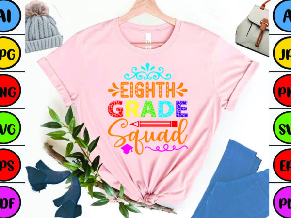 Eighth grade squad vector clipart