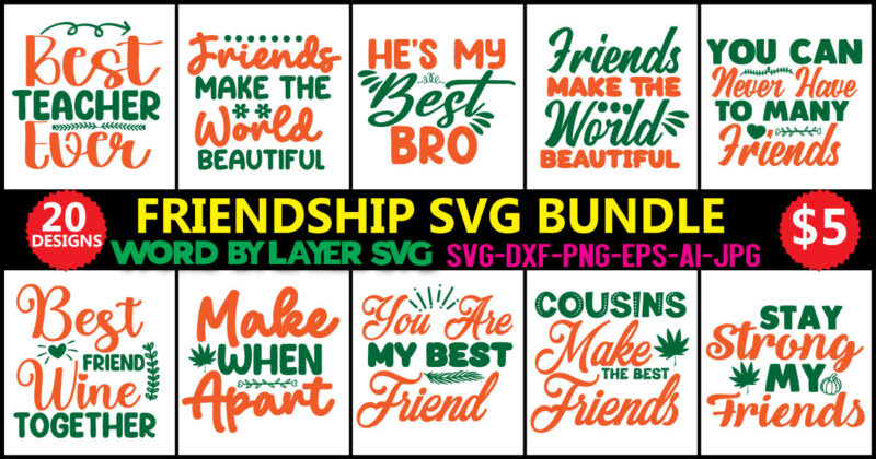 Friendship Svg Bundle, Best Friends Svg Designs,Friends Matching Shirts SVG, Friends Svg Bundle, Girls Party Svg, Birthday Squad Svg, Bachelorette Svg, Girls Weekend Svg, Cut Files,Friend Bundle Svg, Friendship Quote,