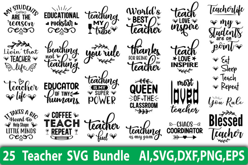 Teacher SVG Bundle