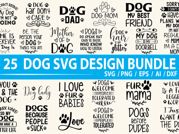 Dog svg bundle t shirt vector illustration