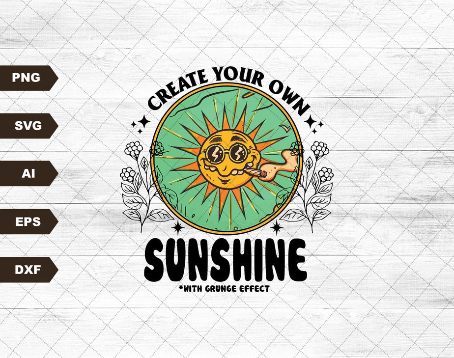 Create your own sunshine PNG- Sublimation Download- Hippie Designs ...