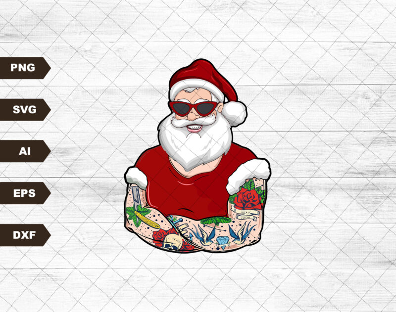 Santa Sublimations, Designs Downloads, PNG, Shirt Design Sublimation Downloads, hard Seltzer, Winter, Christmas, Santa Claws, DTG