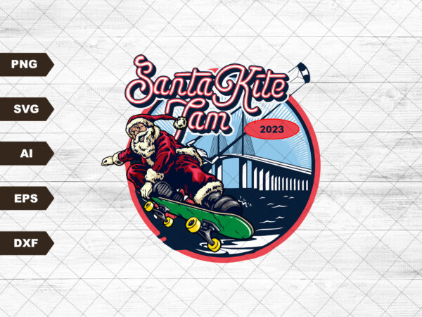 Santa kite jam sublimation/digital download/waterslide/digital graphic/christmas