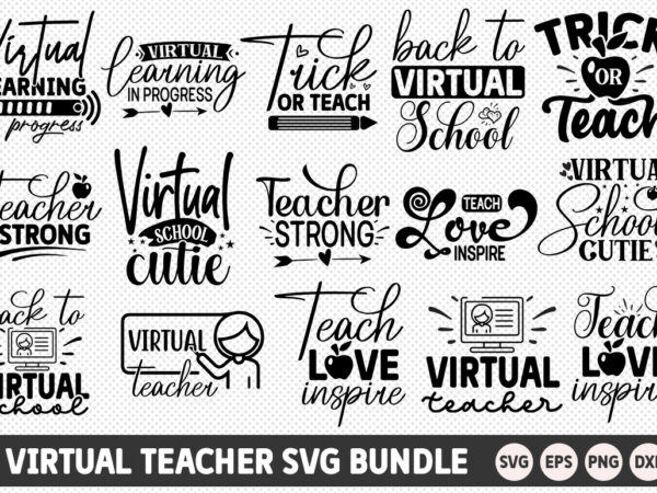 Virtual teacher svg bundle t shirt vector art