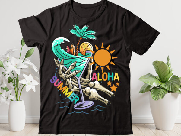 Aloha summer t-shirt design,summer t-shirt design ,summer t-shirt design bundle, summer svg bundle,summer svg,beach bum png, summer png, beach life, designs downloads, boho sublimations, png, clipart, sublimation design, t-shirt design,retro