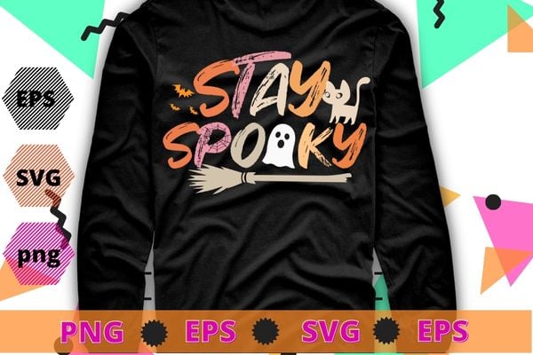 Stay Spooky T-Shirt svg, Spooky Vibe Shirt png, Halloween T-shirt, Cool Halloween shirt eps, Funny Halloween shirt, Halloween Tee, Spooky Shirt