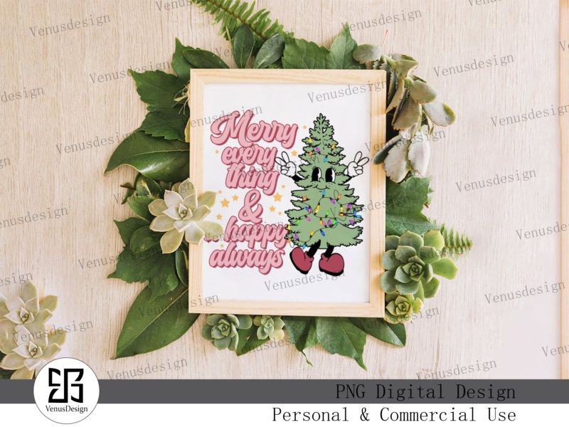 Christmas Quotes And Tree Sublimation