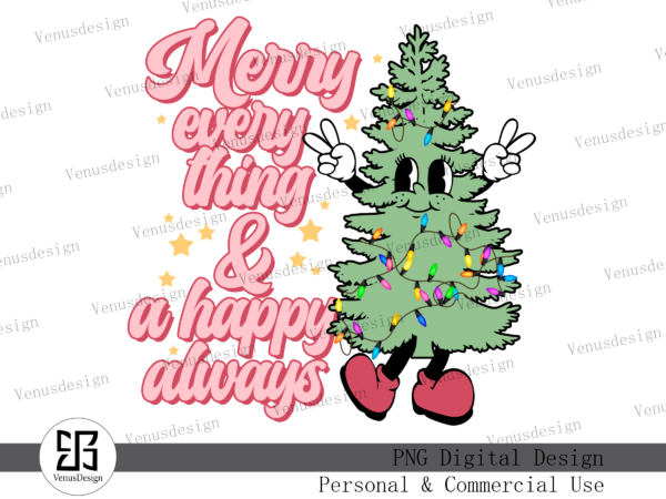 Christmas quotes and tree sublimation t shirt vector file