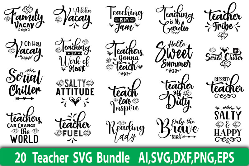 Teacher SVG Bundle