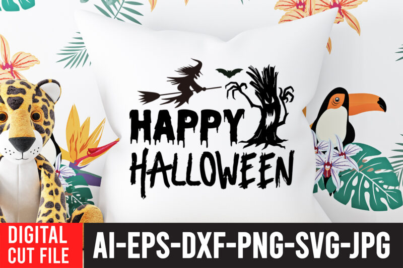 Happy Halloween SVG Cut File , Happy Halloween Quotes , Halloween SVG Design , Halloween SVG Bundle , Halloween SVG Design Bundle , Halloween Bundle , Scary SVG Design ,