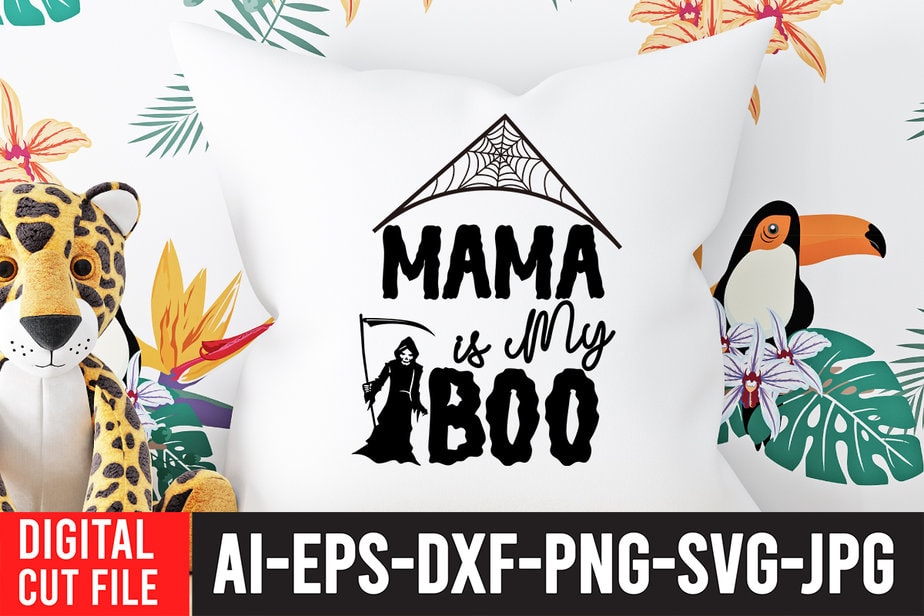 Mama is My Boo SVG Cut File , Mama is My Boo SVG Design , Halloween SVG