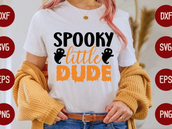 Spooky little dude t shirt template vector