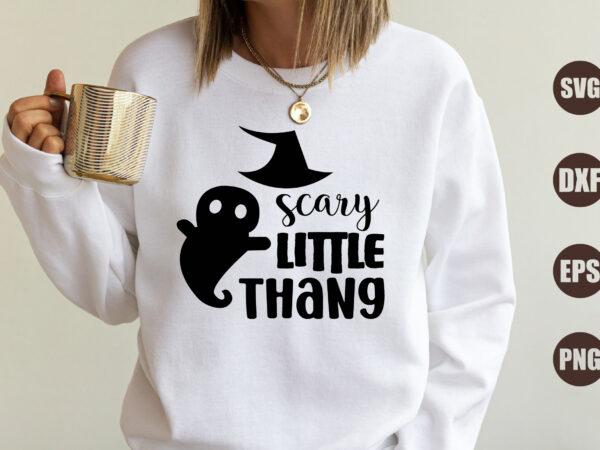 Scary little thang t shirt template vector