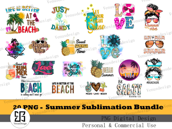 Summer sublimation bundle design