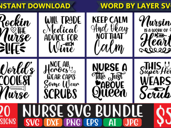 Nurse Life SVG, PNG, Scrubs, Superpower, Registered nurse