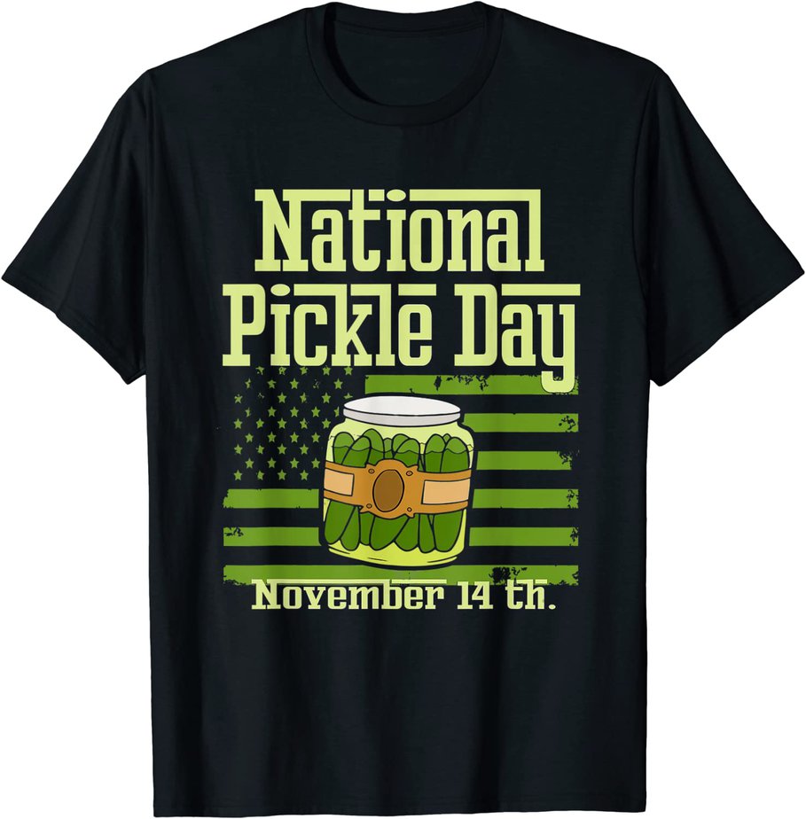 National Pickle Day America Flag Food Lover Cucumber TShirt CL Buy t