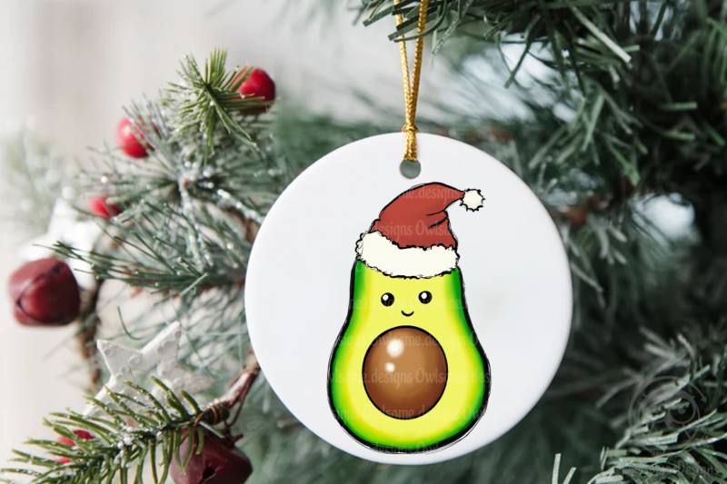 Avocado Christmas Sublimation