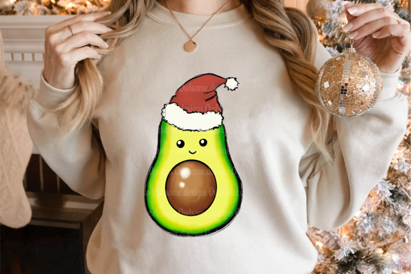 Avocado Christmas Sublimation