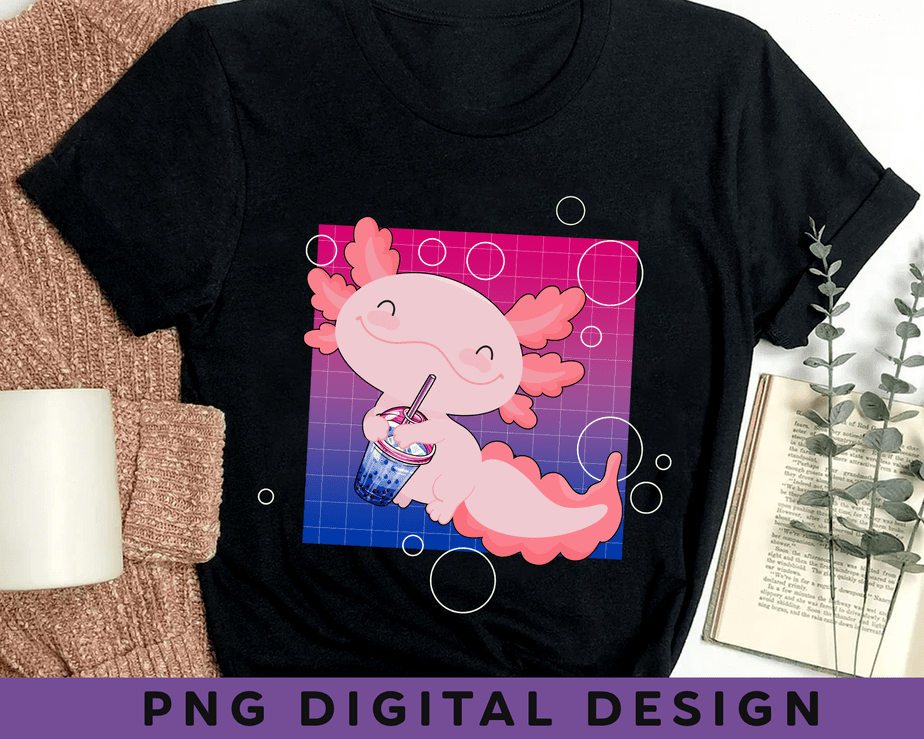 Axolotl Bisexuality Png File For Shirt Bisexuality Day Design Bi