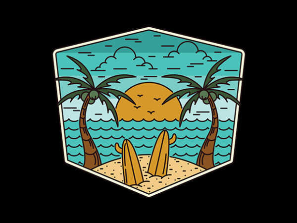 Summer beach t shirt template vector