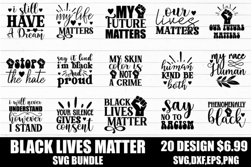 Black lives matter svg bundle