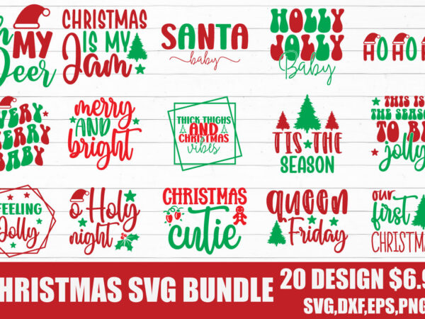 Christmas svg bundle t shirt vector file