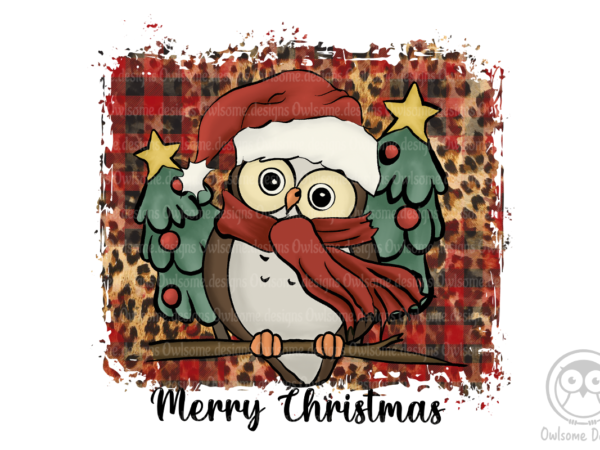 Baby owl christmas sublimation t shirt template