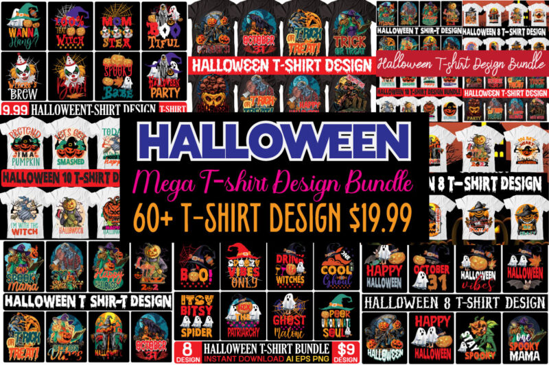 Halloween mega t-shirt design bundle,Halloweentown University Png, Halloween Sublimate Designs, T shirt design, Sublimation Downloads, Vintage Halloween Png, Pumpkin Png,Custom Halloween Unisex T-shirt, Custom Design Halloween Shirt, Custom Gift For