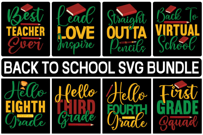 Back To School Svg Bundle,Hello Back to School Bundle SVG, Teacher Bundle Svg, First day of School Svg, Back To School Svg, First Day Of School Svg Back to school