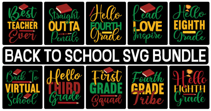 Back To School Svg Bundle,Hello Back to School Bundle SVG, Teacher Bundle Svg, First day of School Svg, Back To School Svg, First Day Of School Svg Back to school