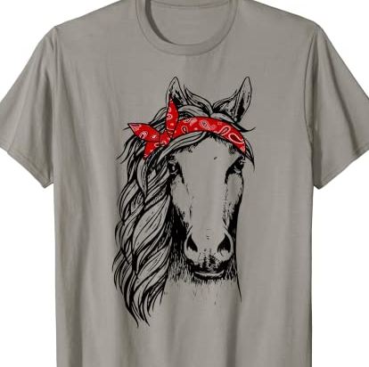 Horse Bandana for Horseback Riding Horse Lover T-Shirt CL - Buy t-shirt ...
