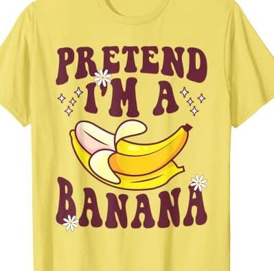 Lazy Halloween Costume Funny Pretend I'm A Banana T-Shirt CL - Buy t ...