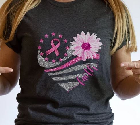 Heart Cancer Ribbons Shirt, Cancer Survivor Tee, Cancer Awareness Shirt 