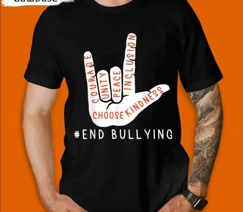 Unity Day Orange Kids 2021 Stop Bullying Love Sign Language Anti ...