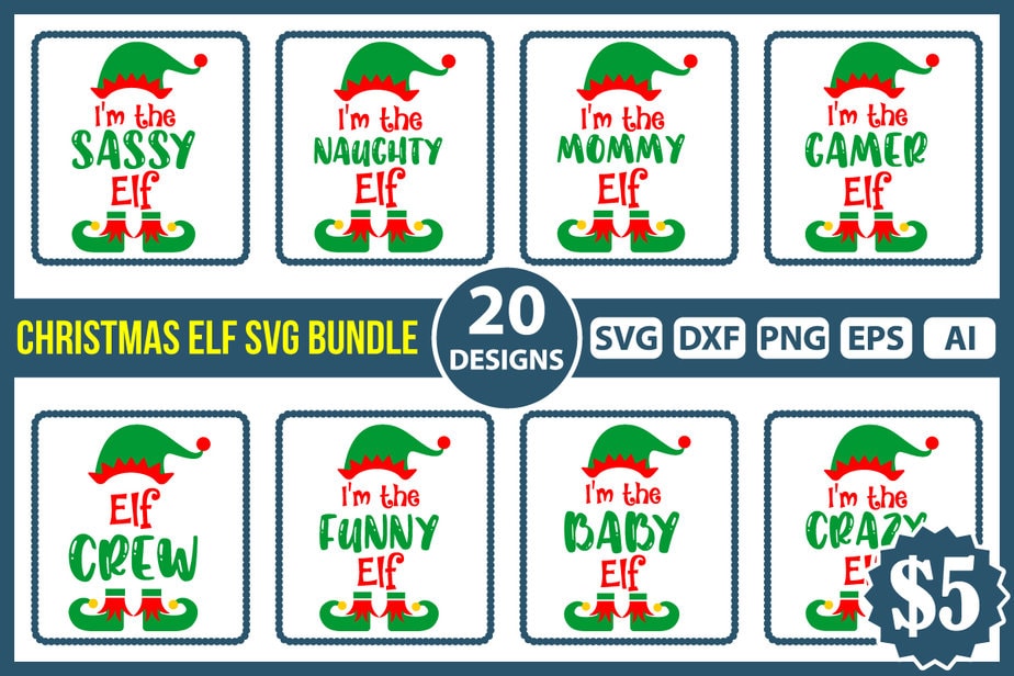 Christmas Elf Svg Bundle Elf Svg Bundle Elf Svg Christmas T Shirt Bundle Christmas Shirt 5759